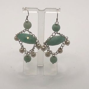 Sea Green Chandelier Earrings